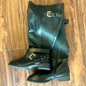 Knee high black boots